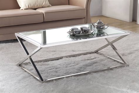 californian designer coffee table with polish stainless steel box|Online Coffee Table Sale in California, USA .